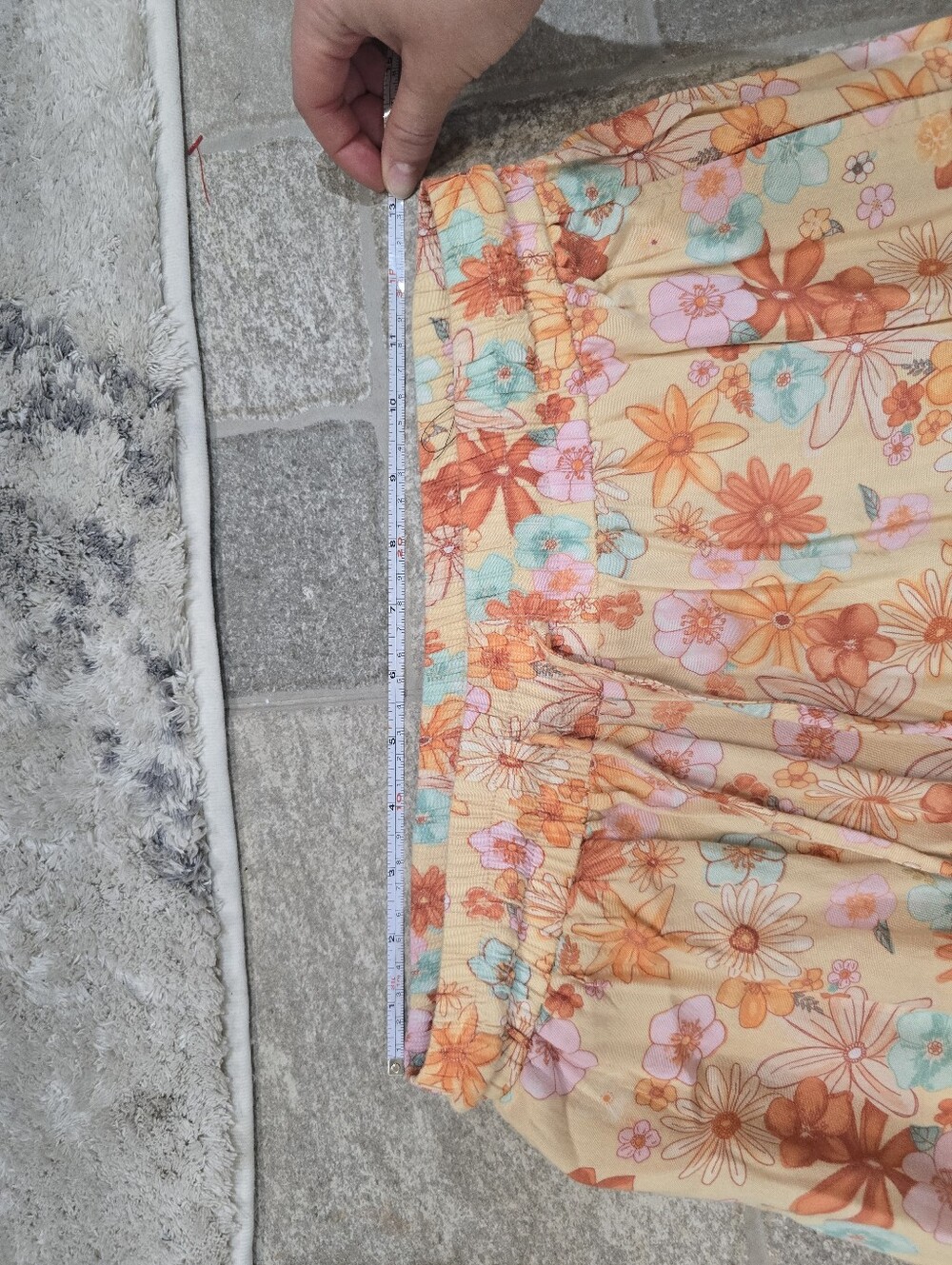 Lotus And Luna Handmade Floral Wide-Leg Lounge Pants Peach Orange Summer Boho S - Picture 6 of 12